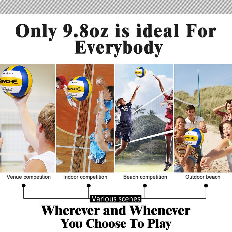Wisdom Leaves Psyche Volleyball - Soft Indoor Outdoor Volleyball for Park Games Beach Play,Beach VOLL Ball (Official Size 5) - Image 2